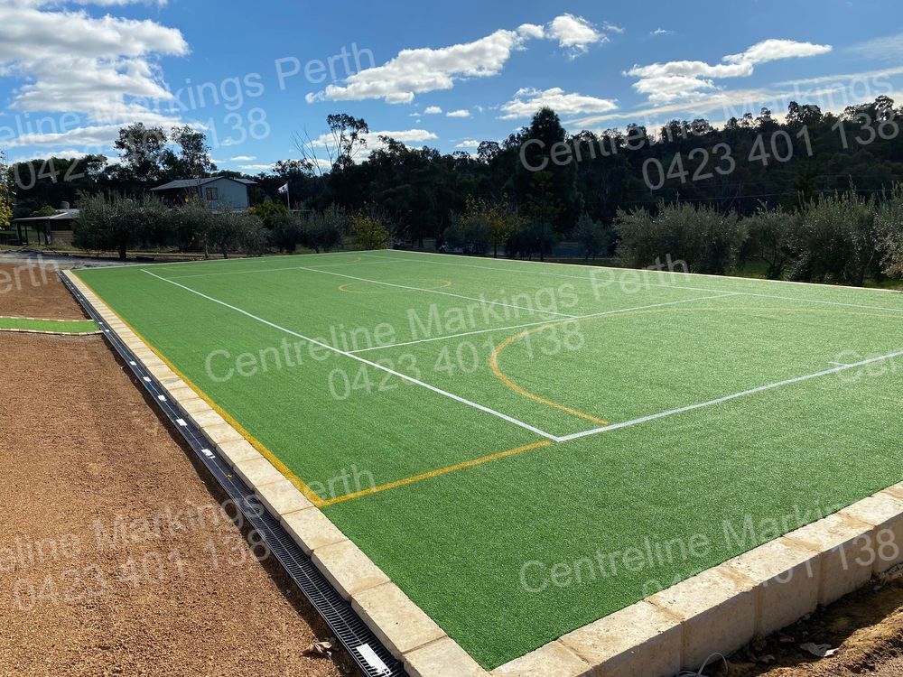 Sports court markings